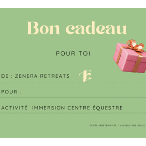 Offrir un bon cadeau : immersion centre équestre🎁